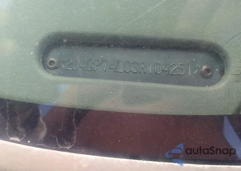 2003 Dodge Grand Caravan Ex z USA, uszkodzony, nr VIN 2D4GP74L03R104251